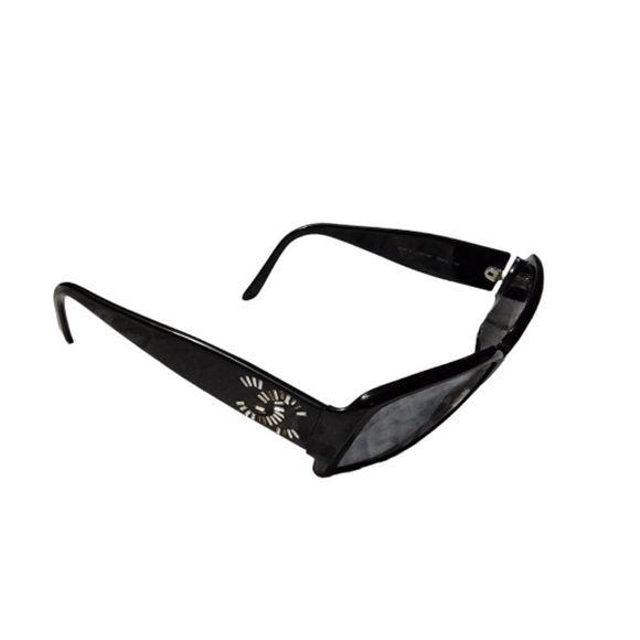CHANEL Crystal Baguette CC 5114-B Rectangular Sunnies in Black on Black Caviar main image 5